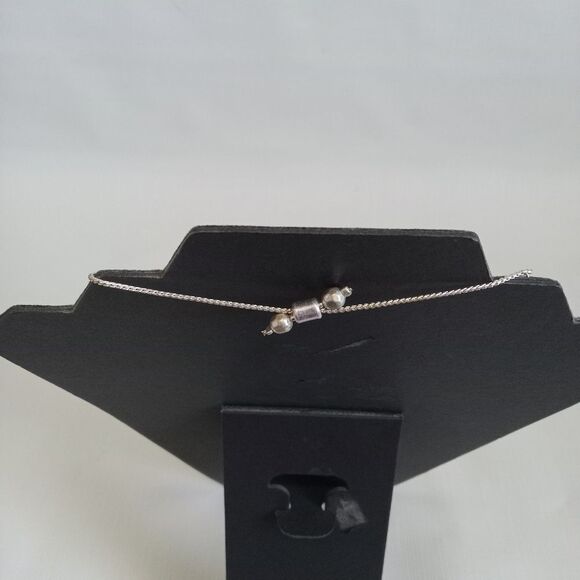 Silver Tone & Gold Filigree Circle Cutout Charms Adjustable Lightweight Bracelet - Picture 2 of 11